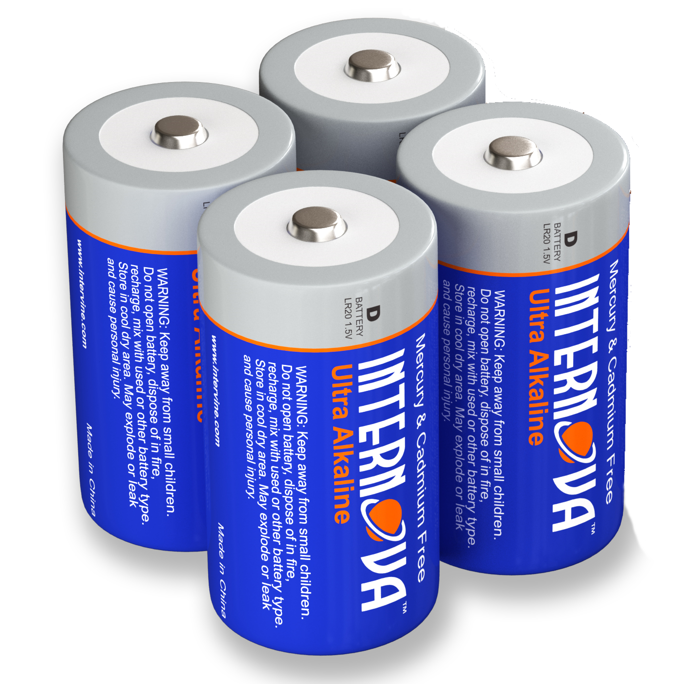 Internova Ultra Alkaline D Batteries, LR20 1.5V Cell High Performance